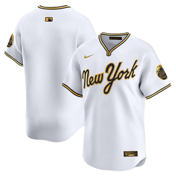 New York Mets 2025 Road Alternate Jersey - White Gold Team