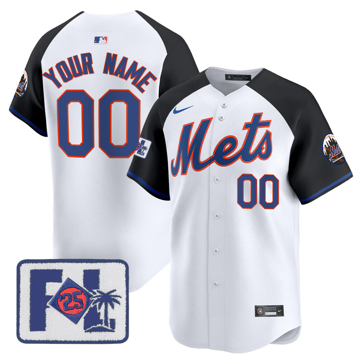 New York Mets 2025 Spring Training Patch Vapor Premier Limited Custom Jersey - Alternate