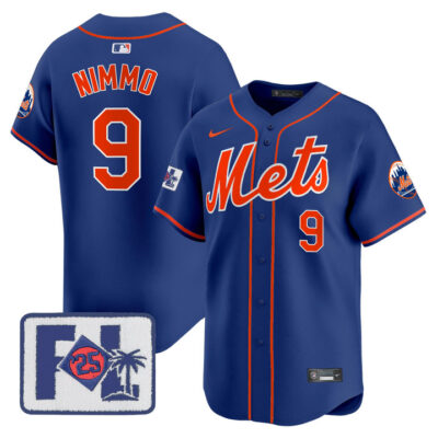 New York Mets 2025 Spring Training Patch Vapor Premier Limited Jersey - Royal Brandon Nimmo