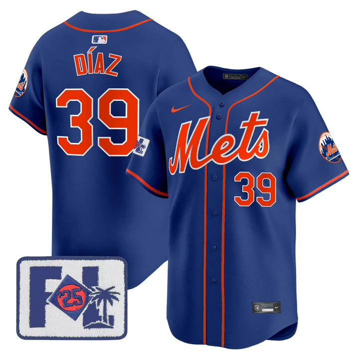 New York Mets 2025 Spring Training Patch Vapor Premier Limited Jersey - Royal Edwin Diaz