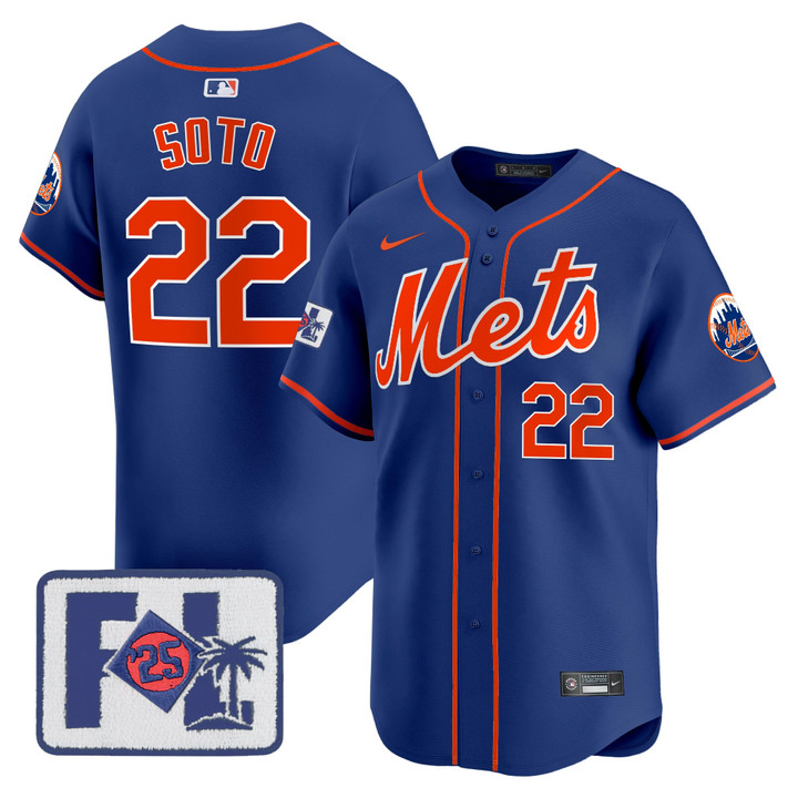 New York Mets 2025 Spring Training Patch Vapor Premier Limited Jersey - Royal Juan Soto