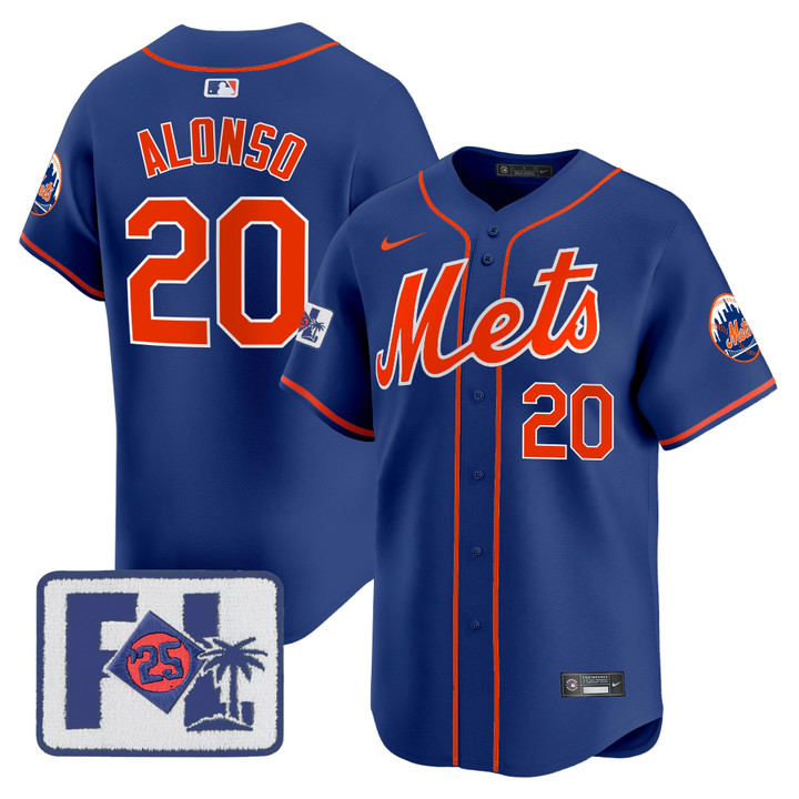 New York Mets 2025 Spring Training Patch Vapor Premier Limited Jersey - Royal Pete Alonso