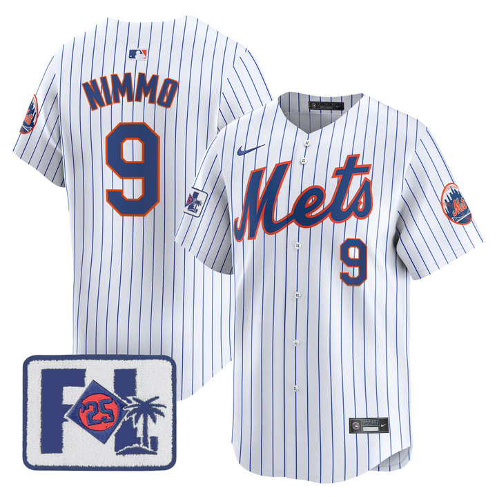 New York Mets 2025 Spring Training Patch Vapor Premier Limited Jersey - White Brandon Nimmo