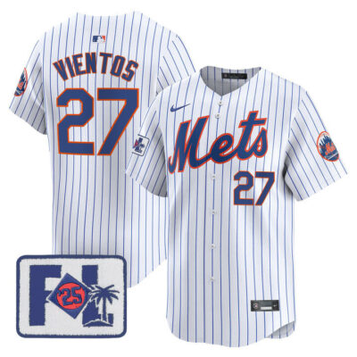 New York Mets 2025 Spring Training Patch Vapor Premier Limited Jersey - White Mark Vientos