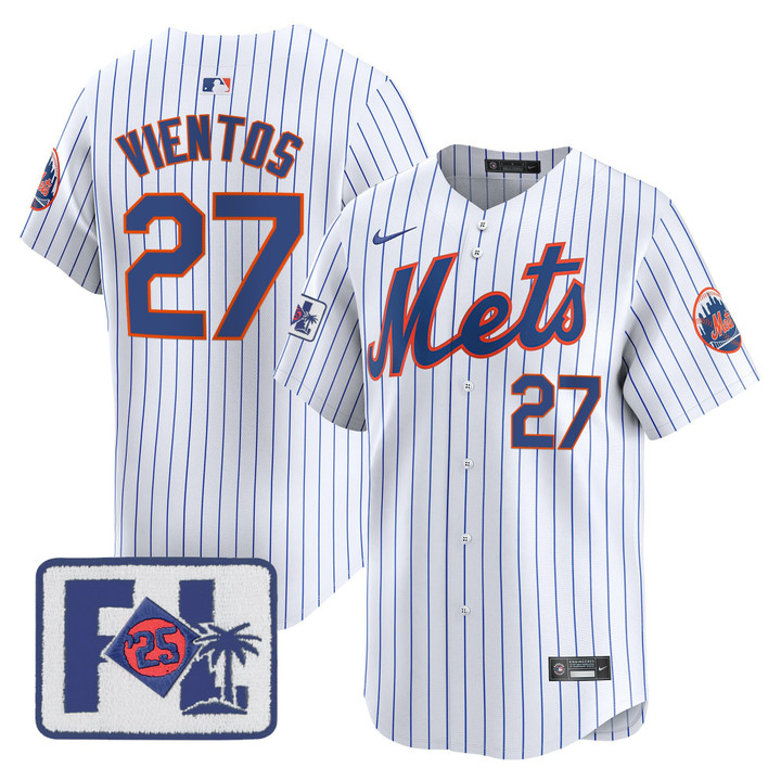 New York Mets 2025 Spring Training Patch Vapor Premier Limited Jersey - White Mark Vientos