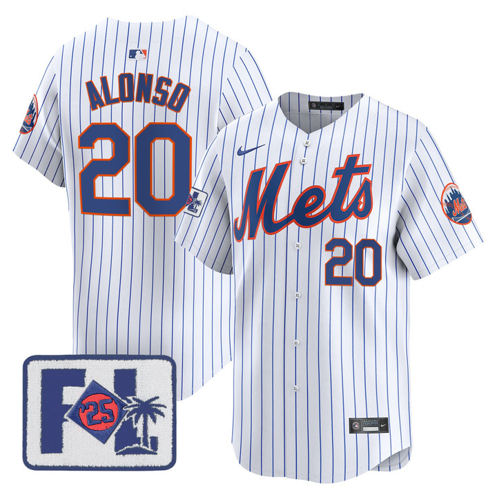 New York Mets 2025 Spring Training Patch Vapor Premier Limited Jersey - White Pete Alonso