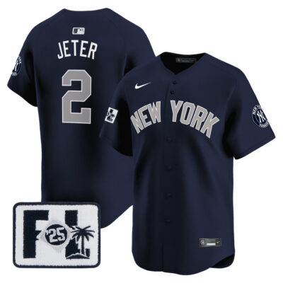New York Yankees 2025 Spring Training Patch Vapor Premier Limited Jersey - Alternate Derek Jeter