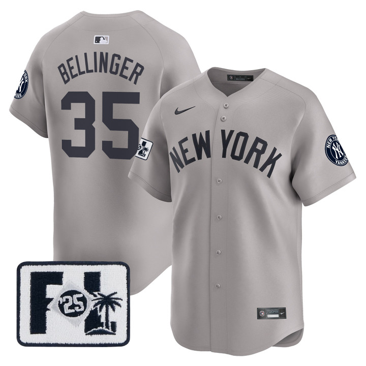 New York Yankees 2025 Spring Training Patch Vapor Premier Limited Jersey - Gray Cody Bellinger