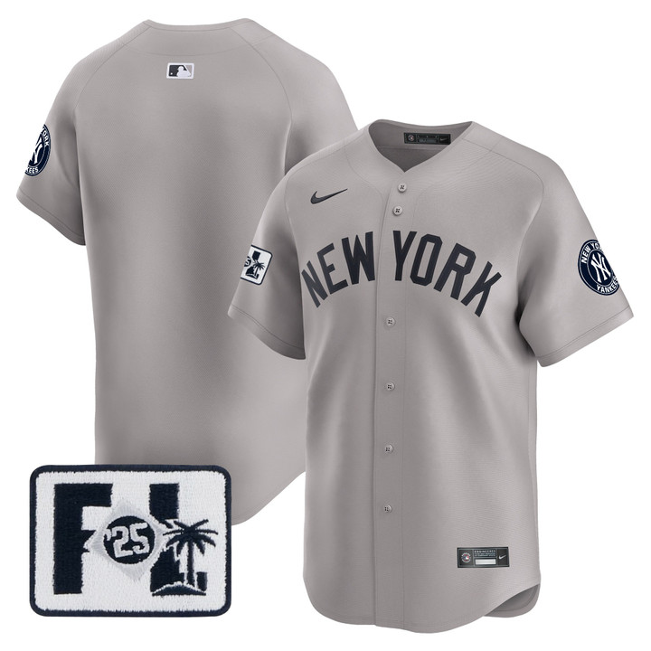 New York Yankees 2025 Spring Training Patch Vapor Premier Limited Jersey - Gray Team