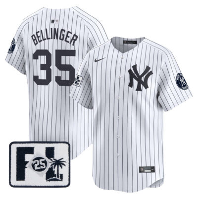 New York Yankees 2025 Spring Training Patch Vapor Premier Limited Jersey - White Cody Bellinger