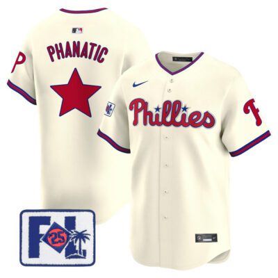 Phillies 2025 Spring Training Patch Vapor Premier Limited Jersey - Cream Phanatic