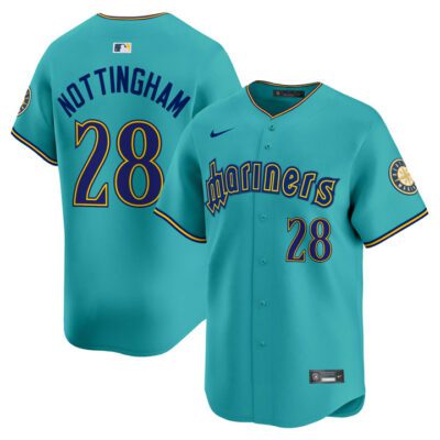 Seattle Mariners 2025 Vapor Premier Limited Jersey - Aqua Jacob Nottingham