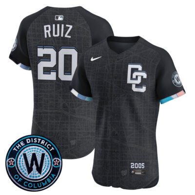 Washington Nationals 2025 City Connect Vapor Premier Elite Jersey - Stitched Navy Keibert Ruiz