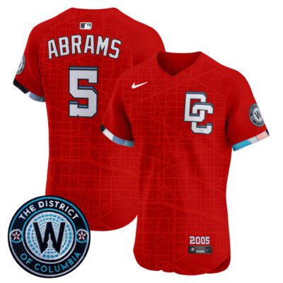 Washington Nationals 2025 City Connect Vapor Premier Elite Jersey - Stitched Red CJ Abrams