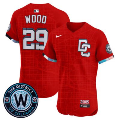 Washington Nationals 2025 City Connect Vapor Premier Elite Jersey - Stitched Red James Wood