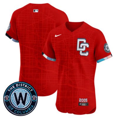 Washington Nationals 2025 City Connect Vapor Premier Elite Jersey - Stitched Red Team