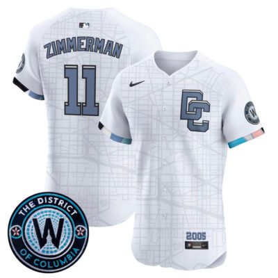 Washington Nationals 2025 City Connect Vapor Premier Elite Jersey - Stitched White Ryan Zimmerman