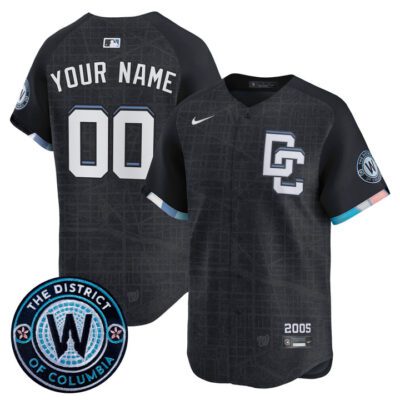 Washington Nationals 2025 City Connect Vapor Premier Limited Custom Jersey - Stitched Navy