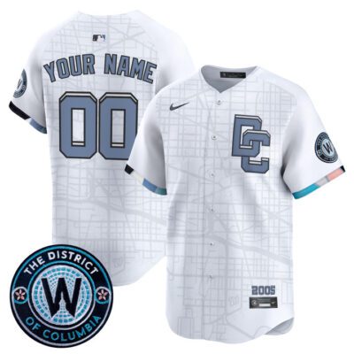 Washington Nationals 2025 City Connect Vapor Premier Limited Custom Jersey - Stitched White