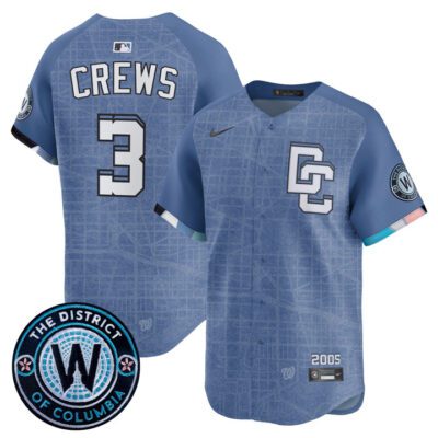 Washington Nationals 2025 City Connect Vapor Premier Limited Jersey - Stitched Blue Dylan Crews