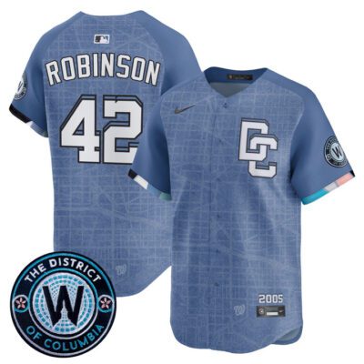 Washington Nationals 2025 City Connect Vapor Premier Limited Jersey - Stitched Blue Jackie Robinson