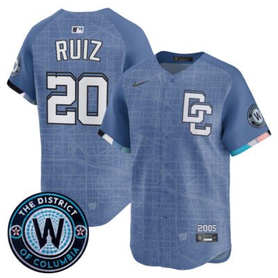 Washington Nationals 2025 City Connect Vapor Premier Limited Jersey - Stitched Blue Keibert Ruiz