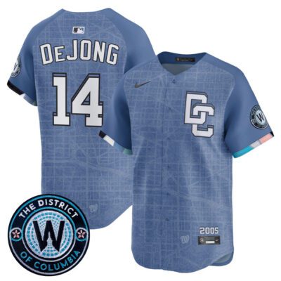 Washington Nationals 2025 City Connect Vapor Premier Limited Jersey - Stitched Blue Paul DeJong