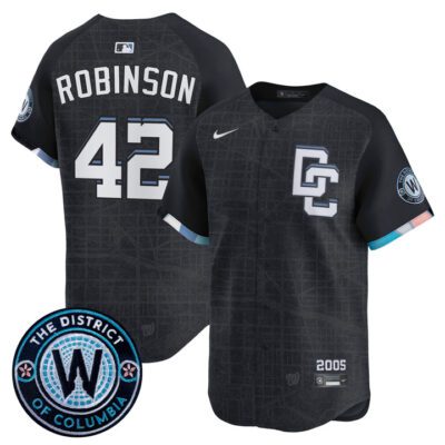 Washington Nationals 2025 City Connect Vapor Premier Limited Jersey - Stitched Navy Jackie Robinson