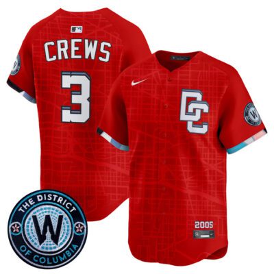 Washington Nationals 2025 City Connect Vapor Premier Limited Jersey - Stitched Red Dylan Crews