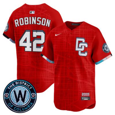 Washington Nationals 2025 City Connect Vapor Premier Limited Jersey - Stitched Red Jackie Robinson