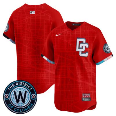 Washington Nationals 2025 City Connect Vapor Premier Limited Jersey - Stitched Red Team
