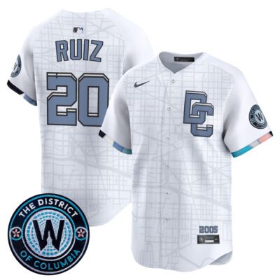 Washington Nationals 2025 City Connect Vapor Premier Limited Jersey - Stitched White Keibert Ruiz