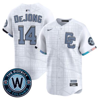 Washington Nationals 2025 City Connect Vapor Premier Limited Jersey - Stitched White Paul DeJong