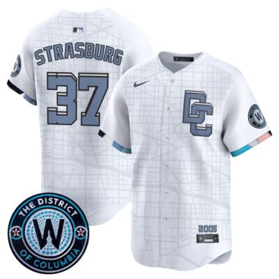Washington Nationals 2025 City Connect Vapor Premier Limited Jersey - Stitched White Stephen Strasburg