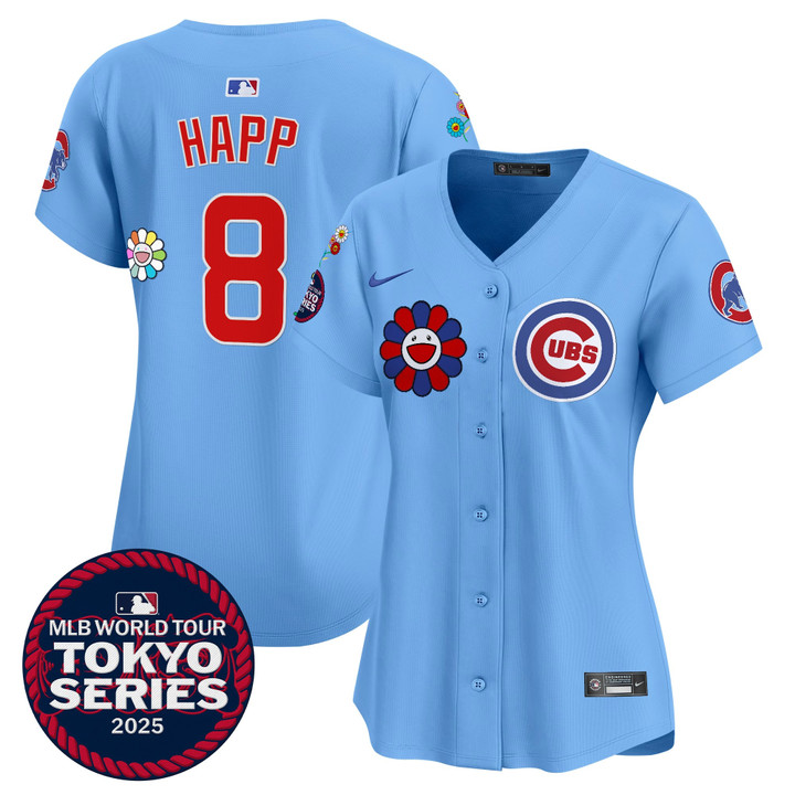 Women's Chicago Cubs Tokyo Series 2025 Vapor Premier Limited Jersey - Stitched Blue Ian Happ