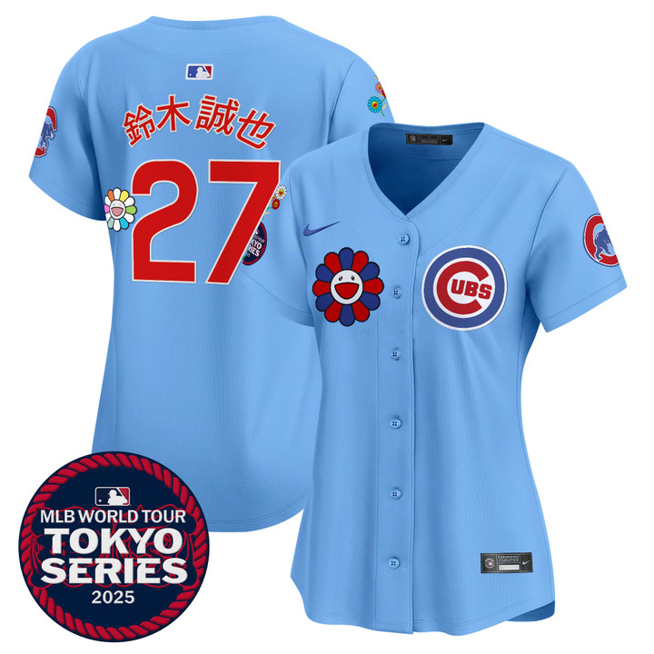 Women's Chicago Cubs Tokyo Series 2025 Vapor Premier Limited Jersey - Stitched Blue Seiya Suzuki