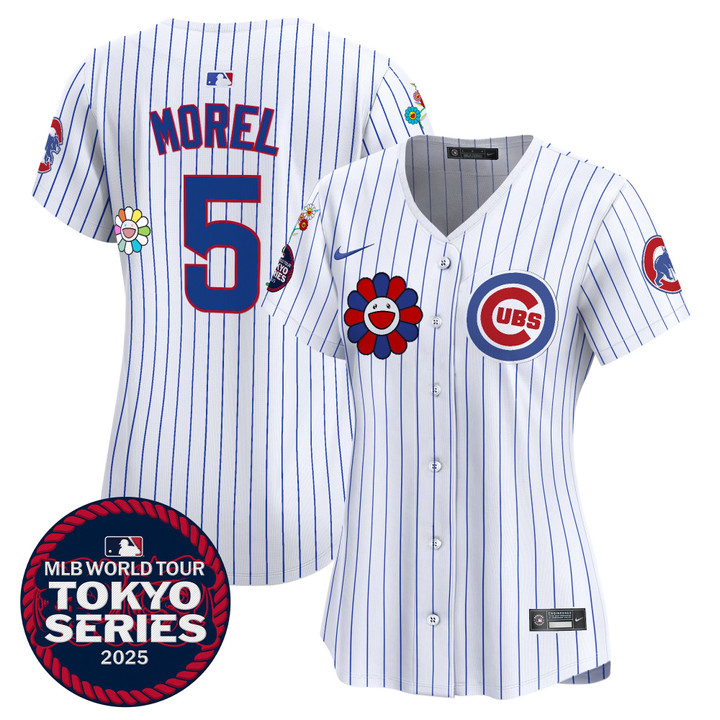 Women's Chicago Cubs Tokyo Series 2025 Vapor Premier Limited Jersey - Stitched Pinstripe Christopher Morel