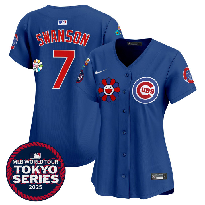 Women's Chicago Cubs Tokyo Series 2025 Vapor Premier Limited Jersey - Stitched Royal Dansby Swanson