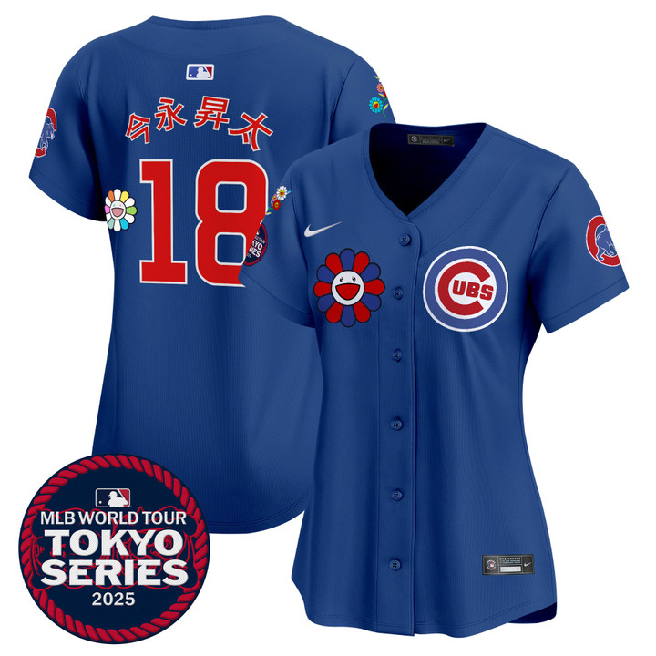 Women's Chicago Cubs Tokyo Series 2025 Vapor Premier Limited Jersey - Stitched Royal Imanaga Shota