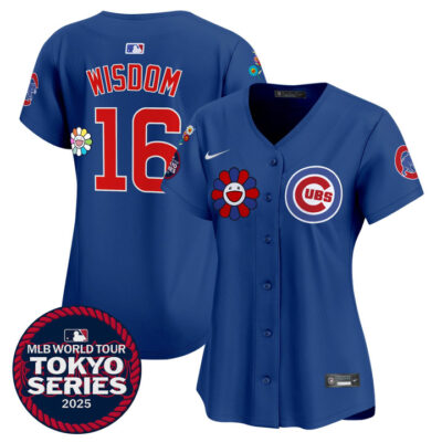 Women's Chicago Cubs Tokyo Series 2025 Vapor Premier Limited Jersey - Stitched Royal Patrick Wisdom