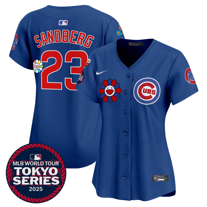 Women's Chicago Cubs Tokyo Series 2025 Vapor Premier Limited Jersey - Stitched Royal Ryne Sandberg