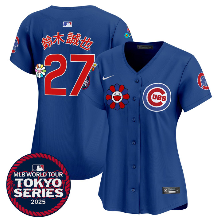 Women's Chicago Cubs Tokyo Series 2025 Vapor Premier Limited Jersey - Stitched Royal Seiya Suzuki