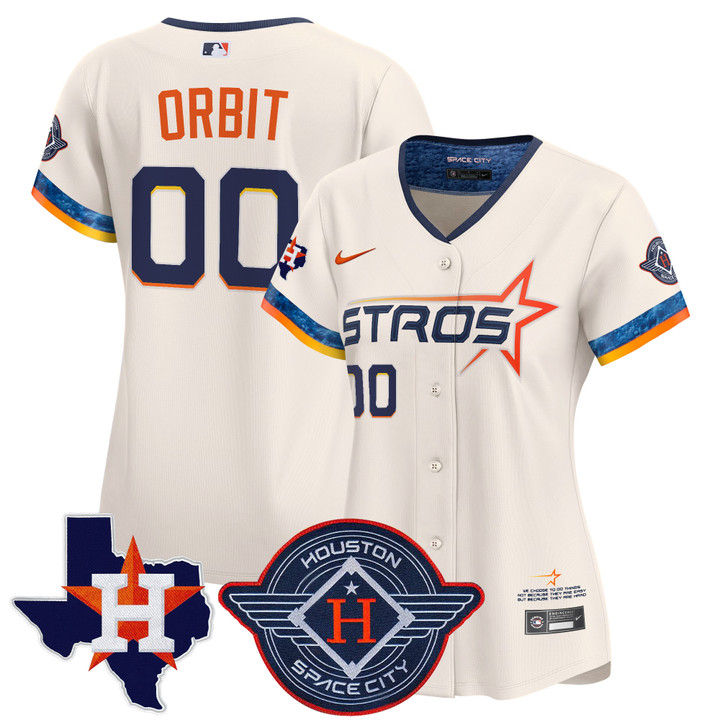 Women's Houston Astros 2025 City Connect Texas Patch Vapor Premier Limited Jersey - Cream Orbit