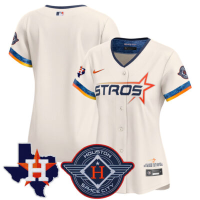 Women's Houston Astros 2025 City Connect Texas Patch Vapor Premier Limited Jersey - Cream Team