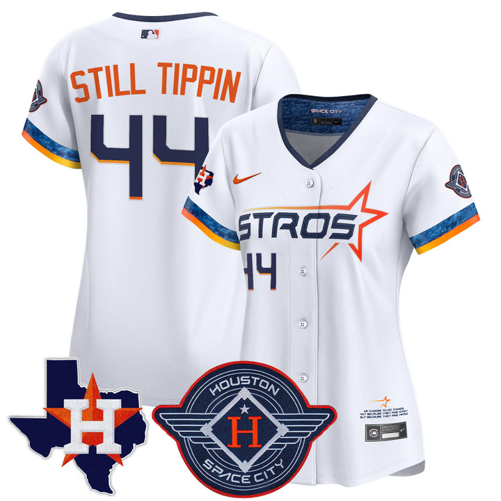 Women's Houston Astros 2025 City Connect Texas Patch Vapor Premier Limited Jersey - White Still Tippin 713