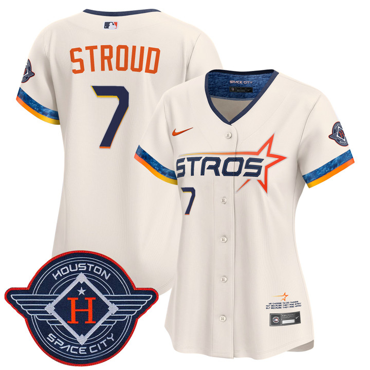 Women's Houston Astros 2025 City Connect Vapor Premier Limited Jersey - Cream CJ Stroud