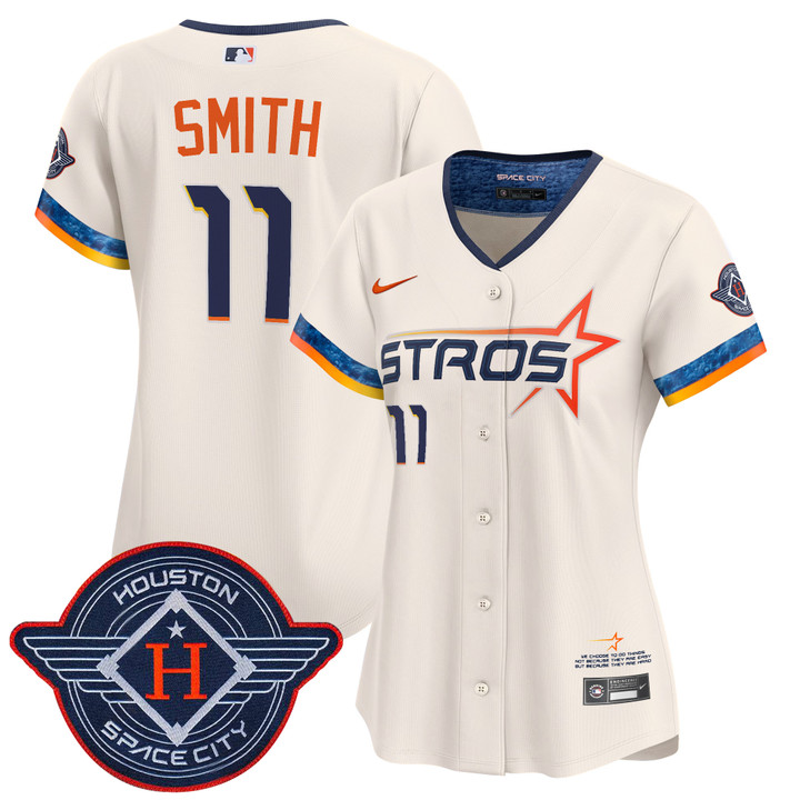 Women's Houston Astros 2025 City Connect Vapor Premier Limited Jersey - Cream Cam Smith