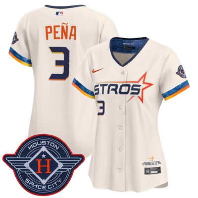 Women's Houston Astros 2025 City Connect Vapor Premier Limited Jersey - Cream Jeremy Pena