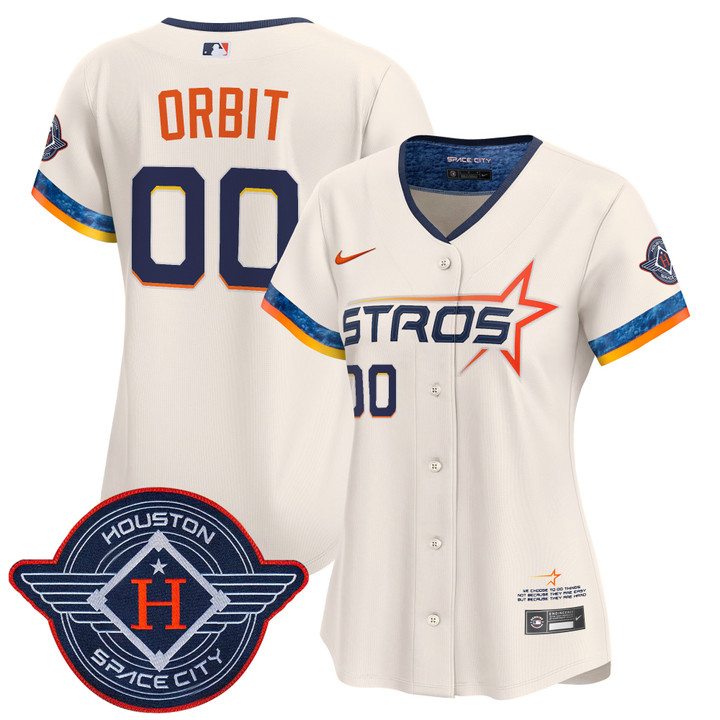 Women's Houston Astros 2025 City Connect Vapor Premier Limited Jersey - Cream Orbit