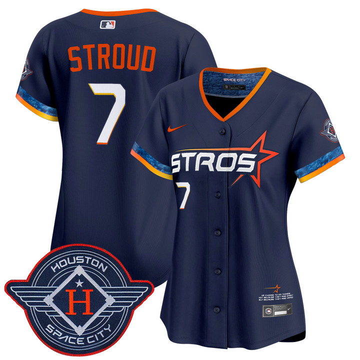 Women's Houston Astros 2025 City Connect Vapor Premier Limited Jersey - Navy CJ Stroud